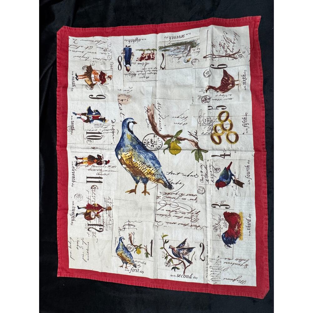 Williams Sonoma 12 Days of Christmas Vintage Kitchen Tea Towel (1)